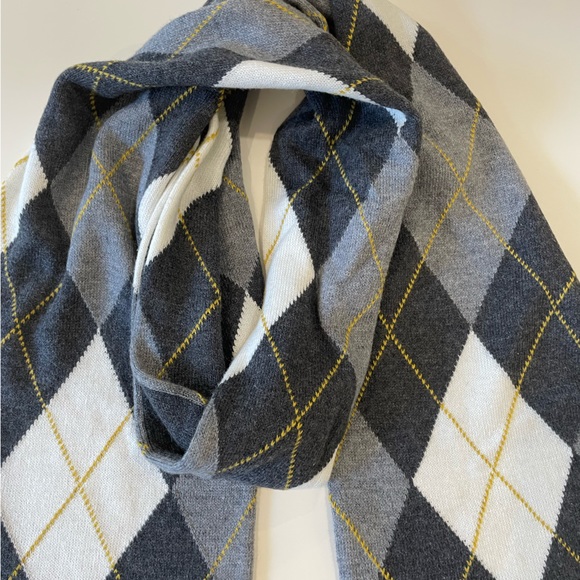 JACOB | Gray Argyle Oblong Scarf BNWOT - Picture 5 of 10